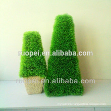 Decorative artificial boxwood grass tower bonsai plants with high quality